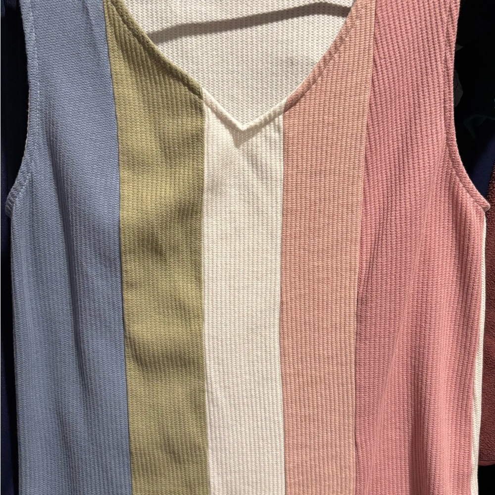 Multicolor Striped Sleeveless Top